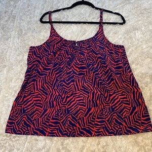 Blue/Red Tunic Tank Top